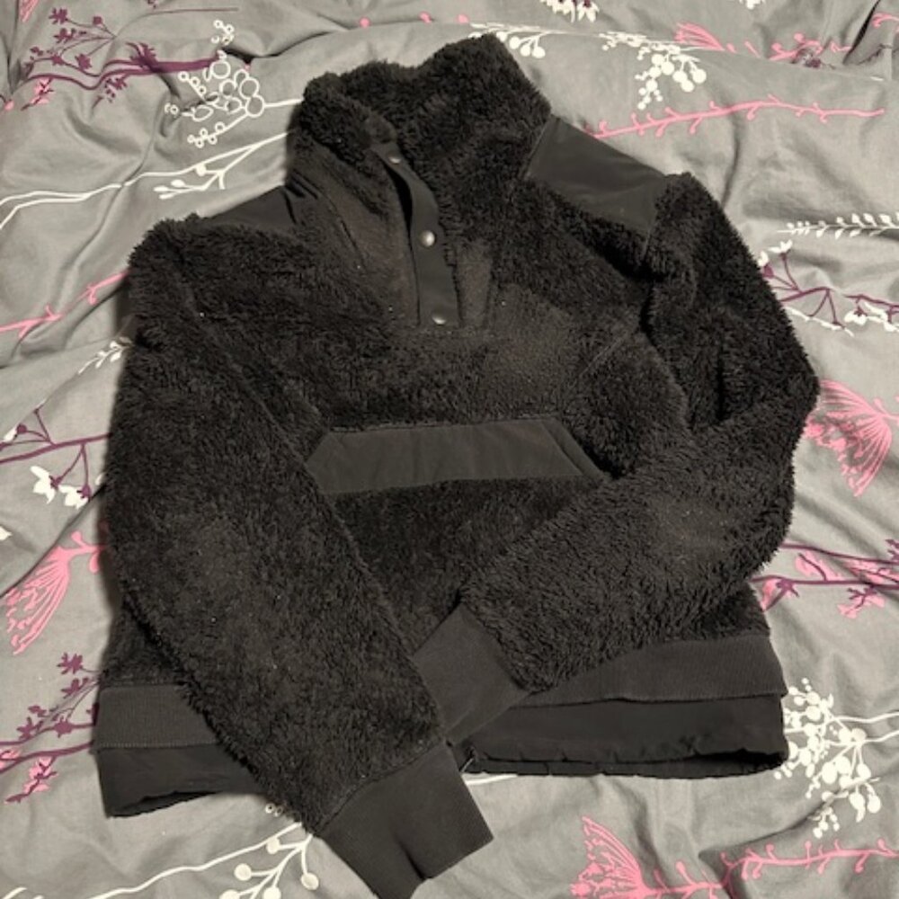 Ivivva Black Sherpa Pullover Jacket